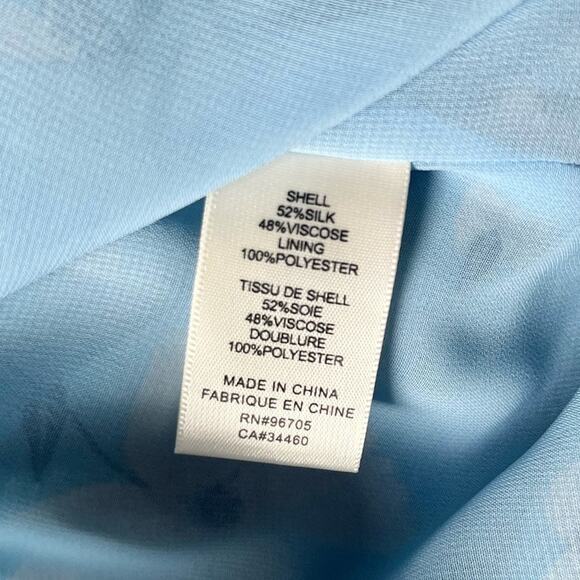 Rebecca Taylor Daniella Blue Floral Silk Dress size 10 - Picture 12 of 15